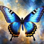 青いアゲハ蝶　スピリチュアル