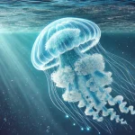 海を漂うクラゲ