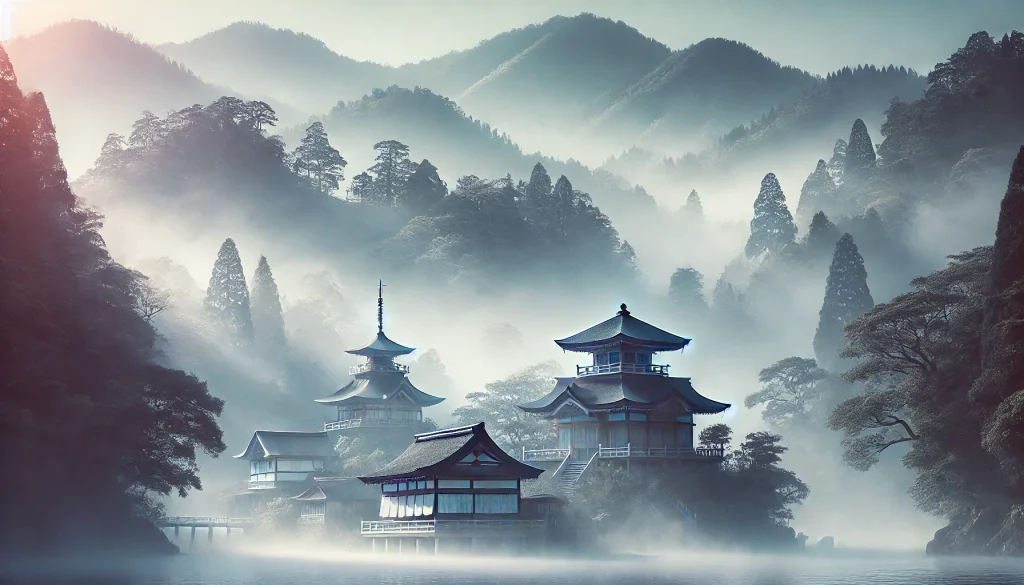 白いもやの風景