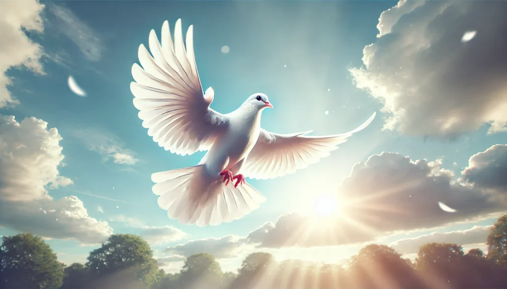 空を飛ぶ鳩