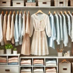 クローゼットの中にある衣替え用の服