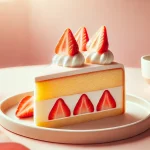 お皿に切り分けられたショートケーキ