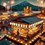 河口湖湖上祭と屋台