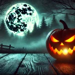 ジャックオーランタンと月