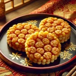 おぼんの上に並べてある歌舞伎揚