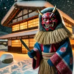 なまはげに焦点が当てられている画像