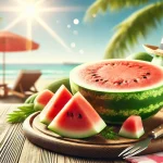 夏とビーチとスイカ