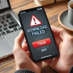 スマホでPDFのダウンロードに失敗