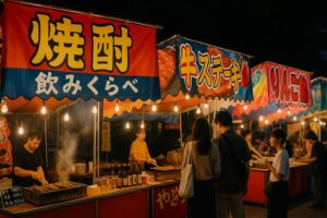 肉と焼酎のふるさと・みやこんじょ花火大会 屋台