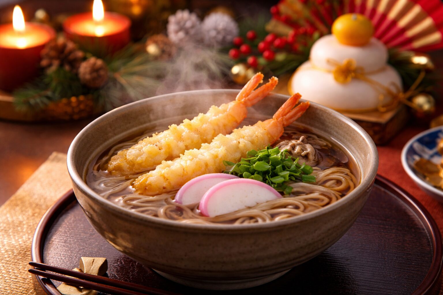 年越しそばの画像