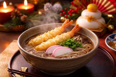 年越しそばの画像