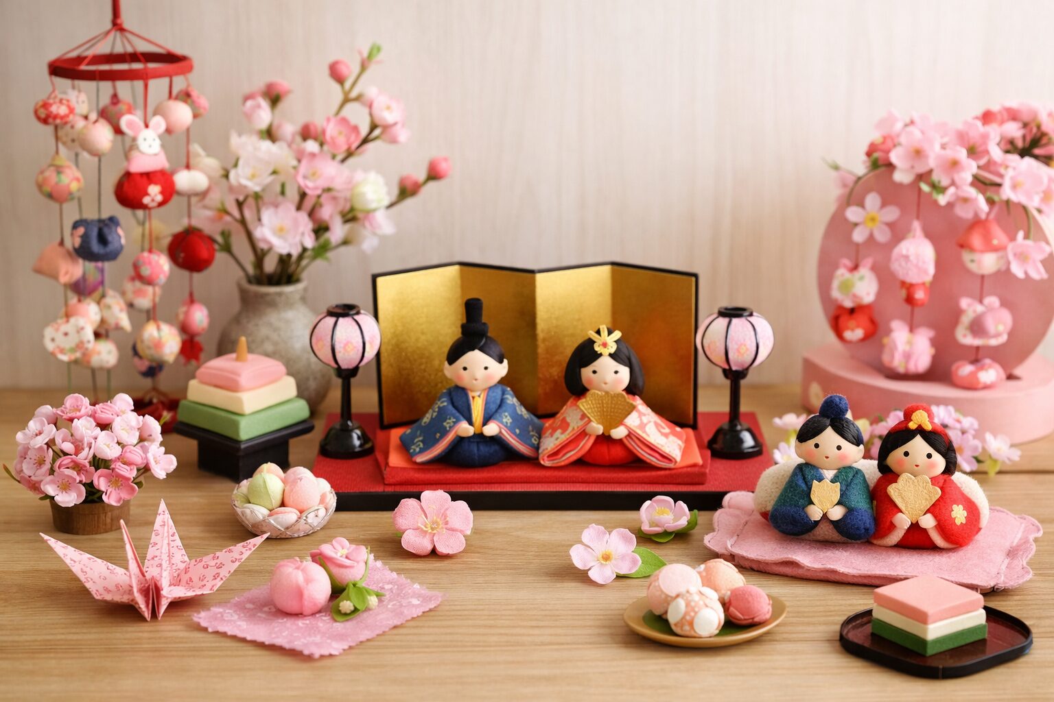 ひな祭りの飾り