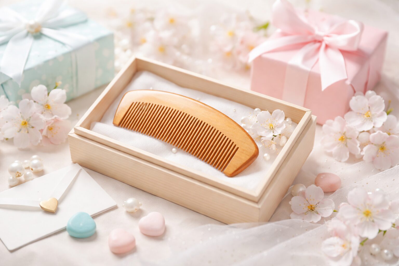 ホワイトデー櫛